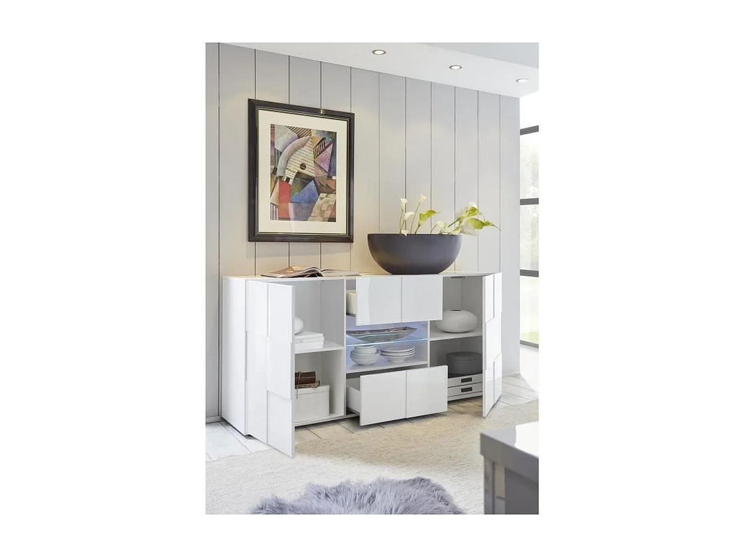 Sideboard mit 2 Türen und 2 Schubladen L181 cm - Dama