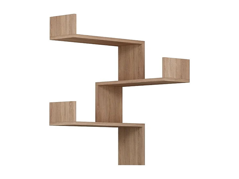 Etagère murale d'angle 3 étagères H90 cm - Luska