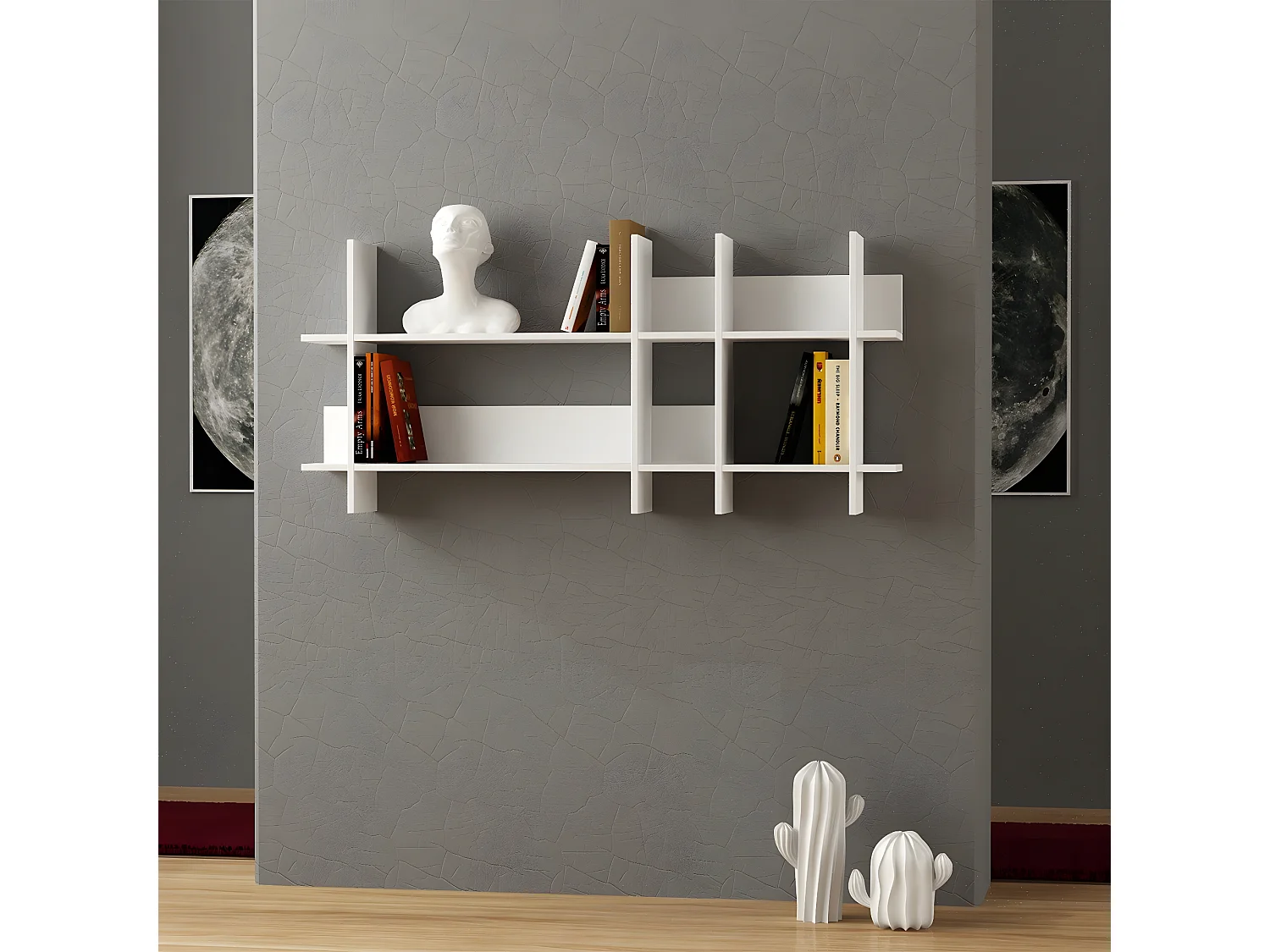 Estantería de pared color blanco L150 cm - Beads