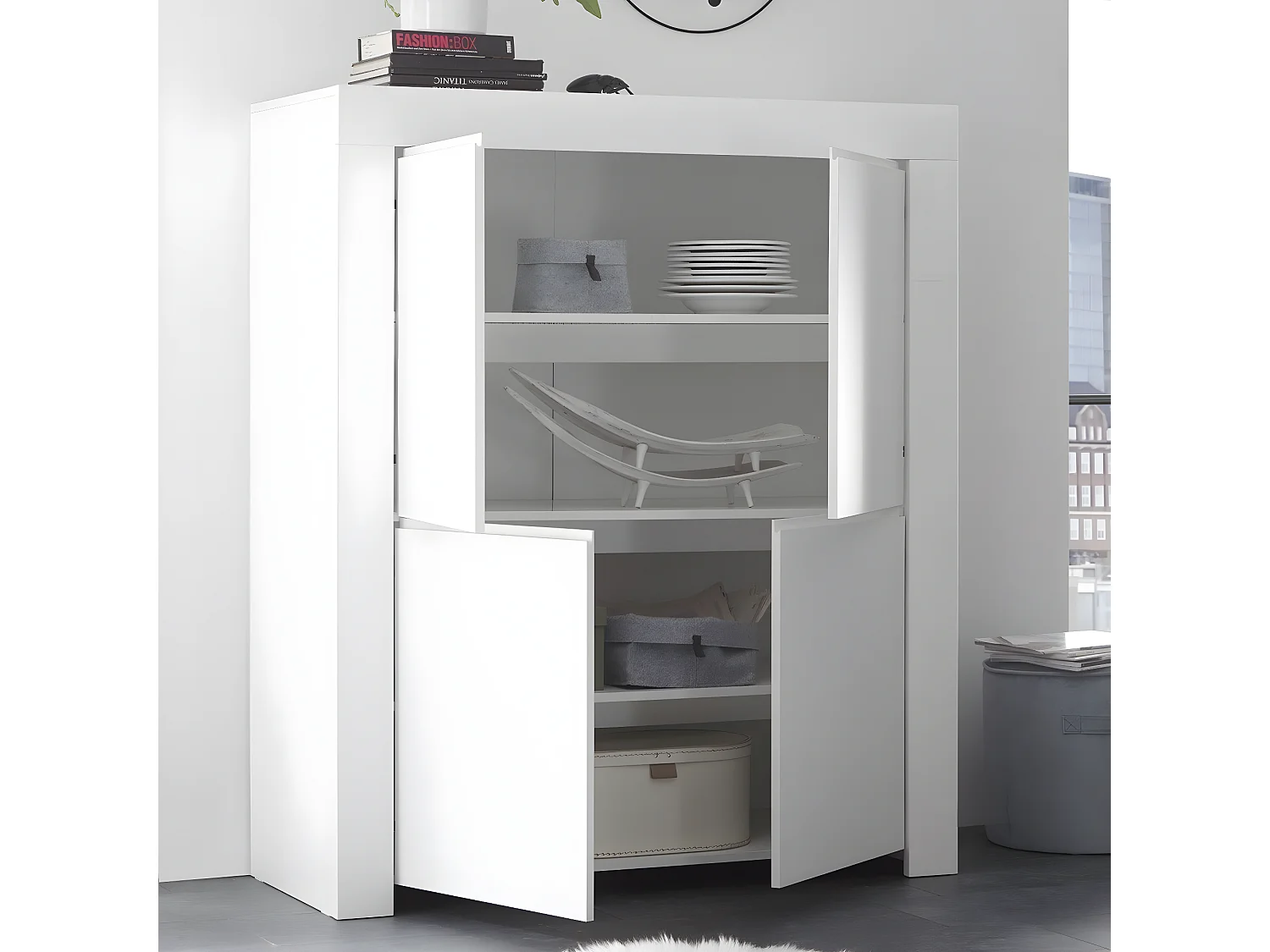 Buffet Hoog 4 deuren H140 cm - Firenze