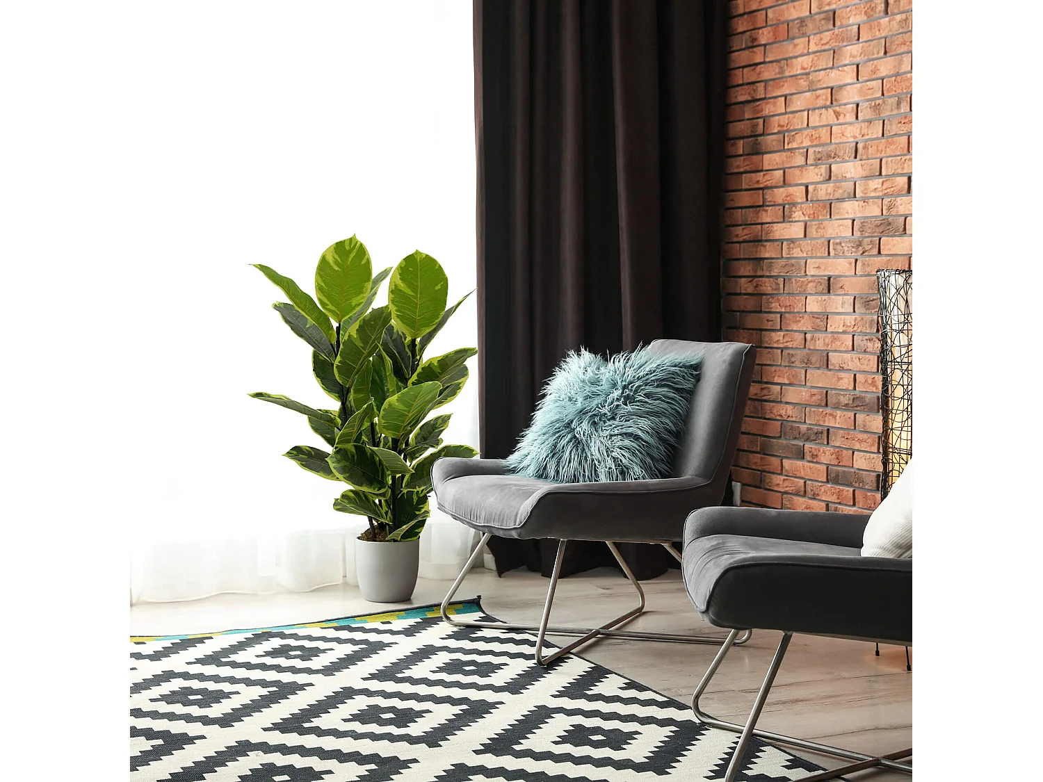 Pianta artificiale Fico Indiano Rebecca Mobili Baishi 90x35x35 PEVA Polietilene Verde Marrone