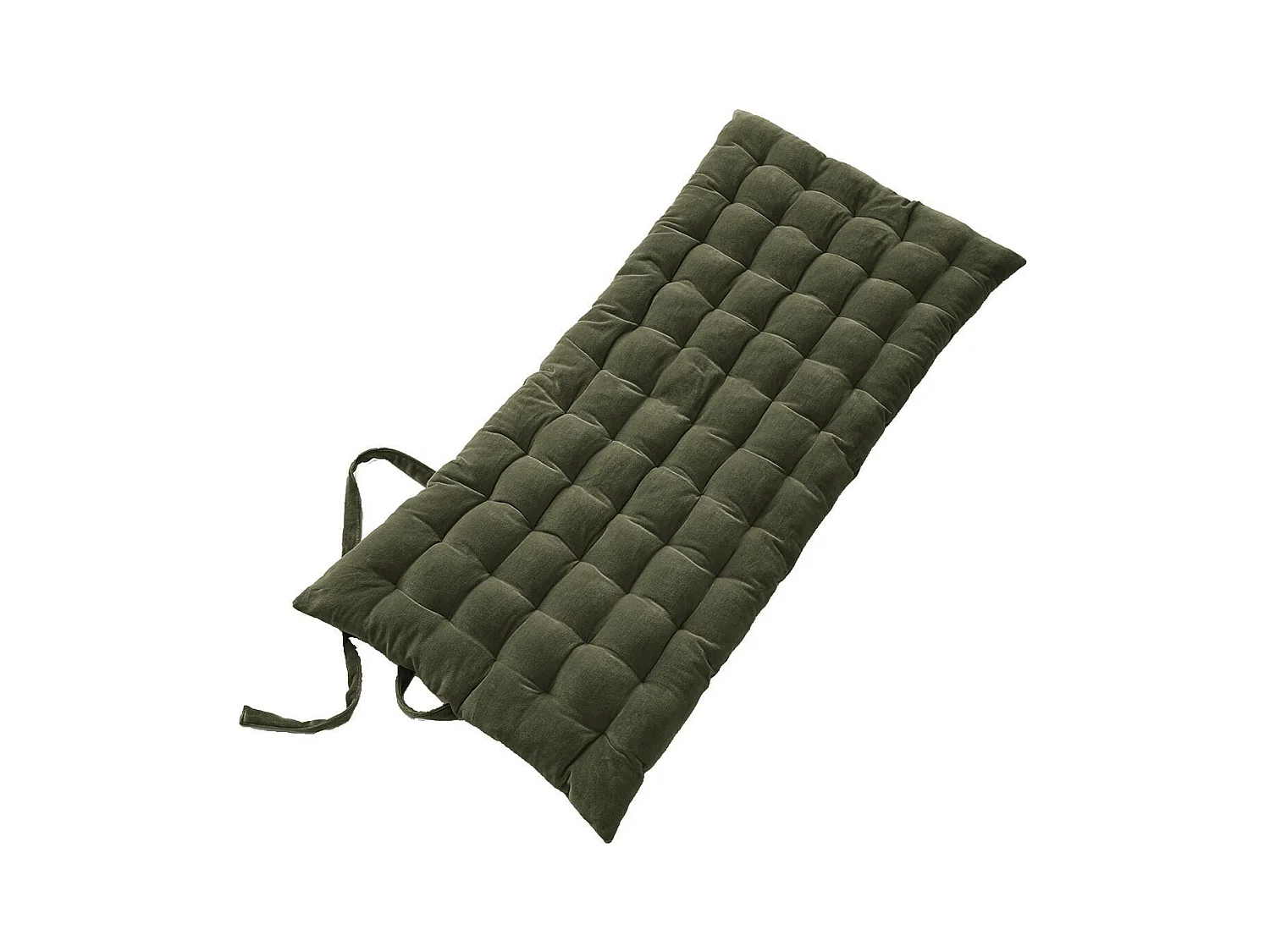 HARRIS - Matelas de Sol 60x120cm Velours de Coton Capitonné Coloris Thym