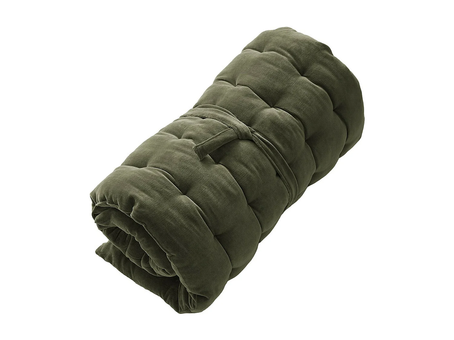 HARRIS - Matelas de Sol 60x120cm Velours de Coton Capitonné Coloris Thym