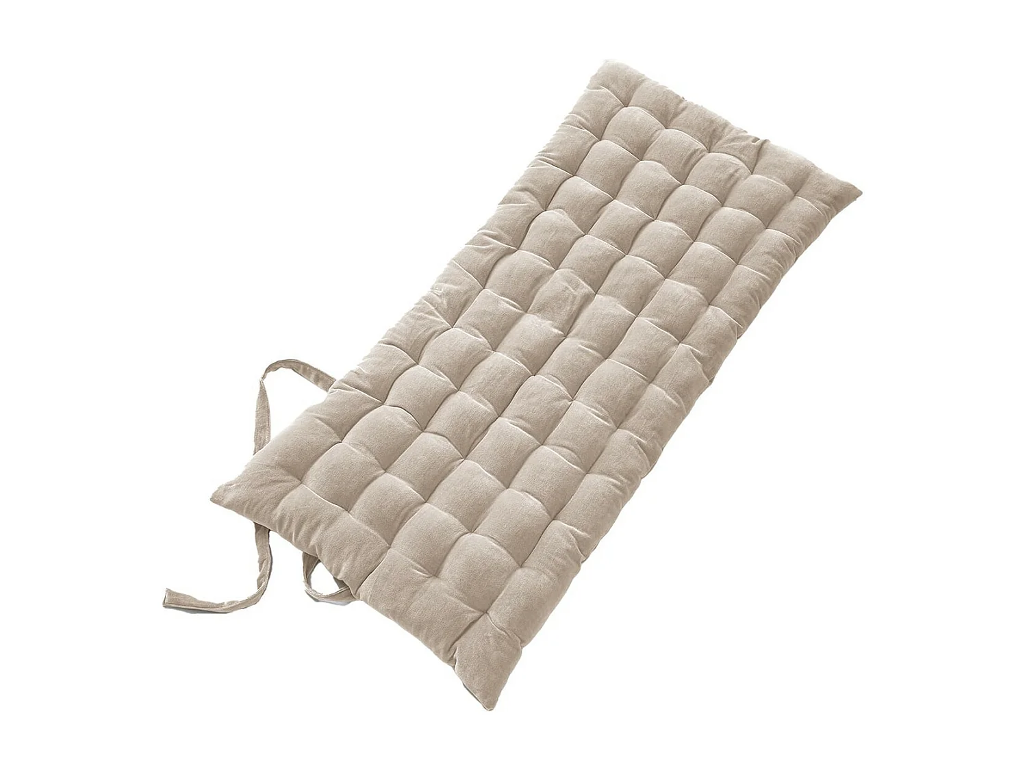 HARRIS - Matelas de Sol 60x120cm Velours de Coton Capitonné Coloris Pampa
