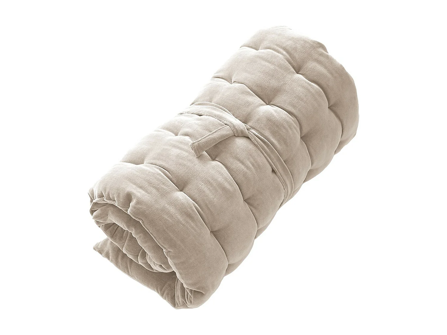 HARRIS - Matelas de Sol 60x120cm Velours de Coton Capitonné Coloris Pampa