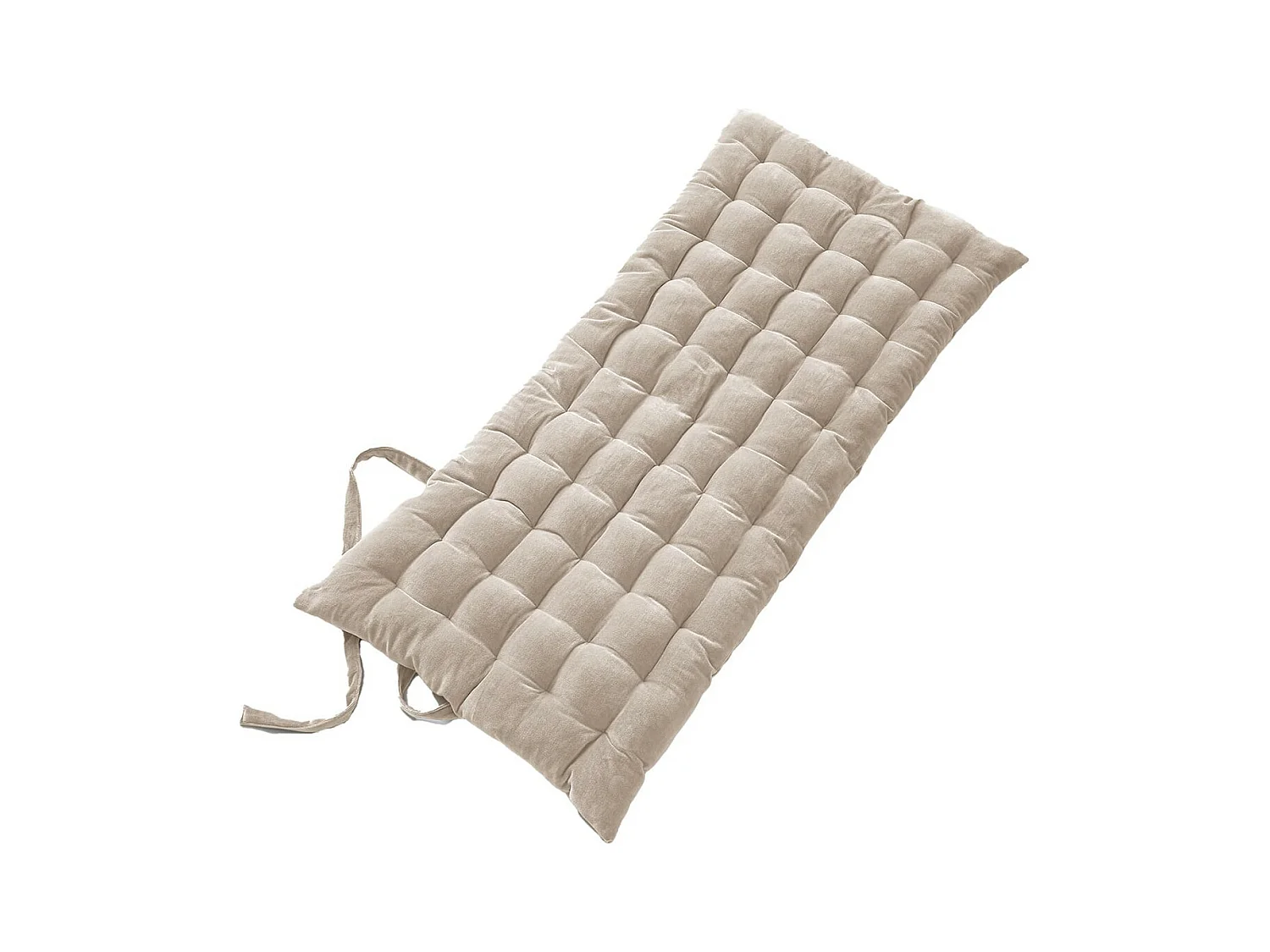 HARRIS - Matelas de Sol 60x120cm Velours de Coton Capitonné Coloris Pampa