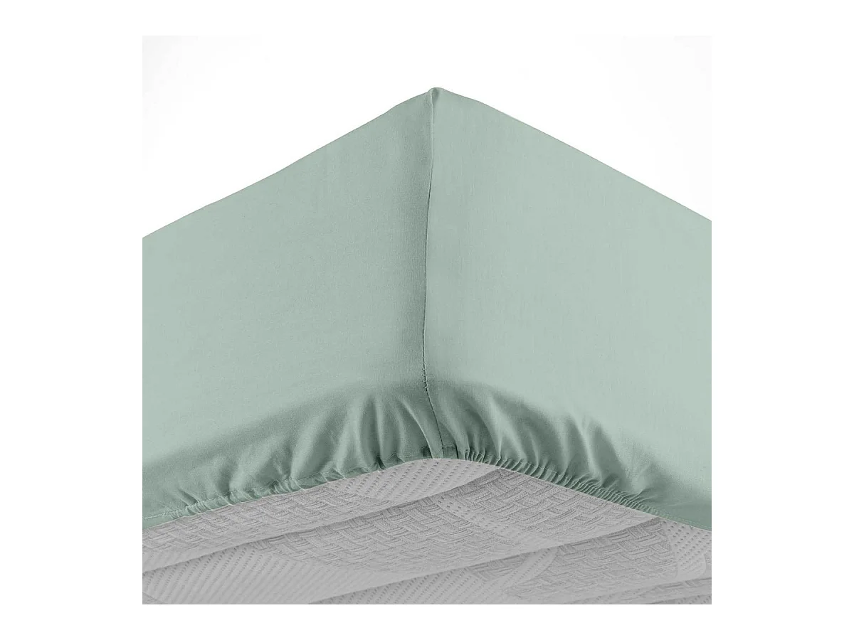 Drap Housse "Lina" 140x190cm Sauge