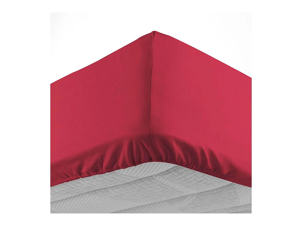 Drap Housse "Lina" 180x200cm Marsala