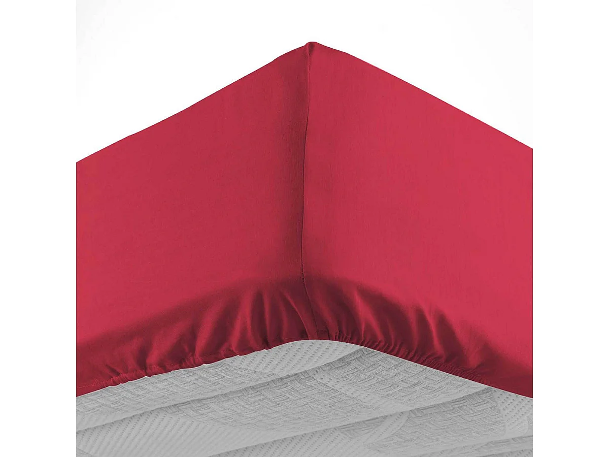 Drap Housse "Lina" 90x190cm Marsala