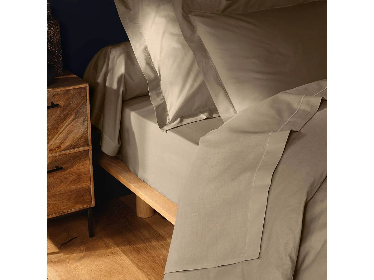 Drap Housse "Lina" 140x190cm Sable