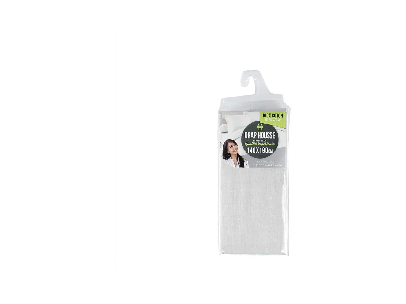 Drap Housse "Lina" 90x190cm White