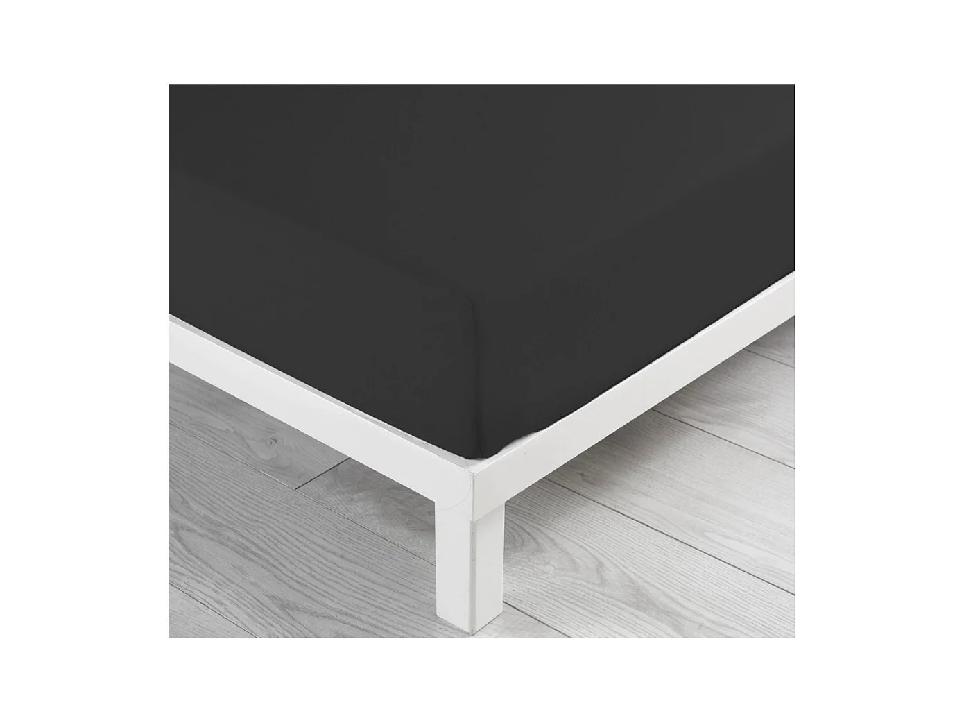 Drap Housse "Lina" 180x200cm Noir