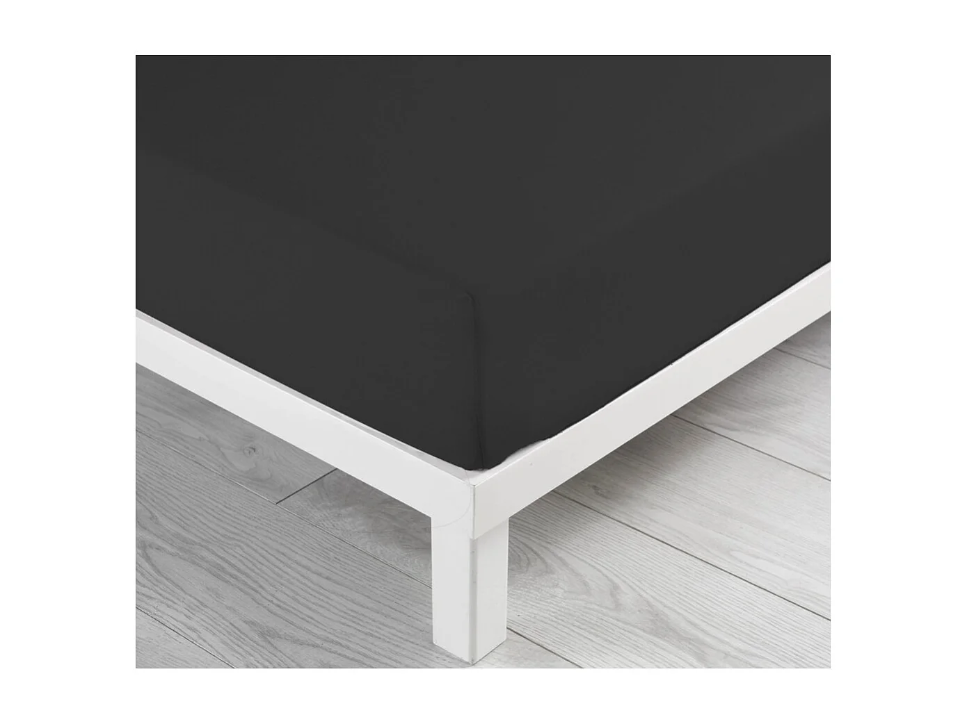 Drap Housse "Lina" 180x200cm Noir