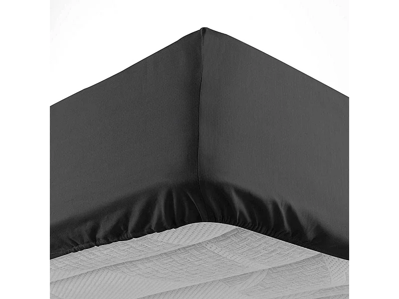 Drap Housse "Lina" 180x200cm Noir