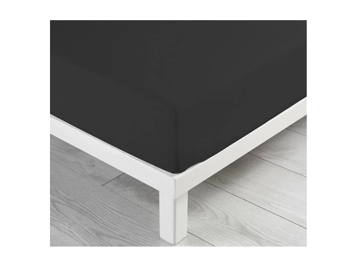 Drap Housse "Lina" 140x190cm Noir