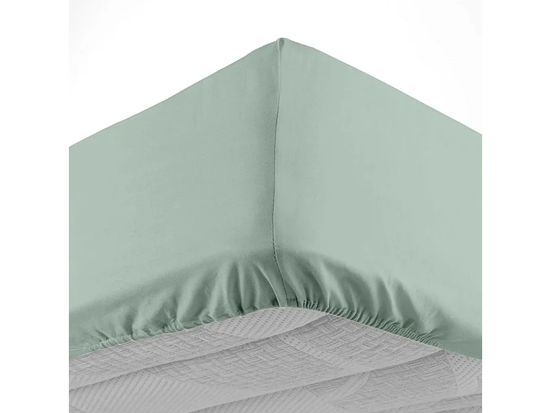 Drap Housse "Lina" 90x190cm Sauge