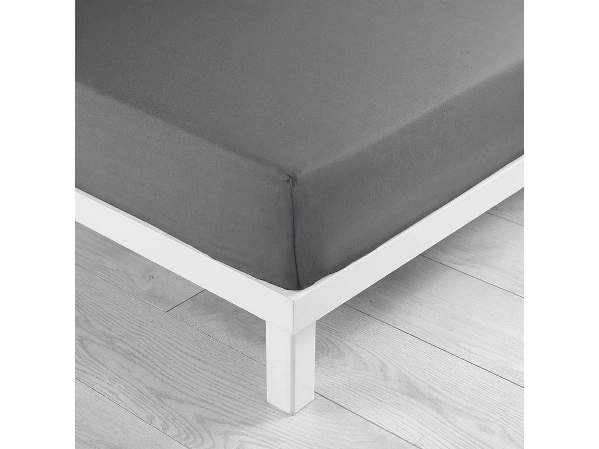 Drap Housse "Lina" 90x190cm Anthracite