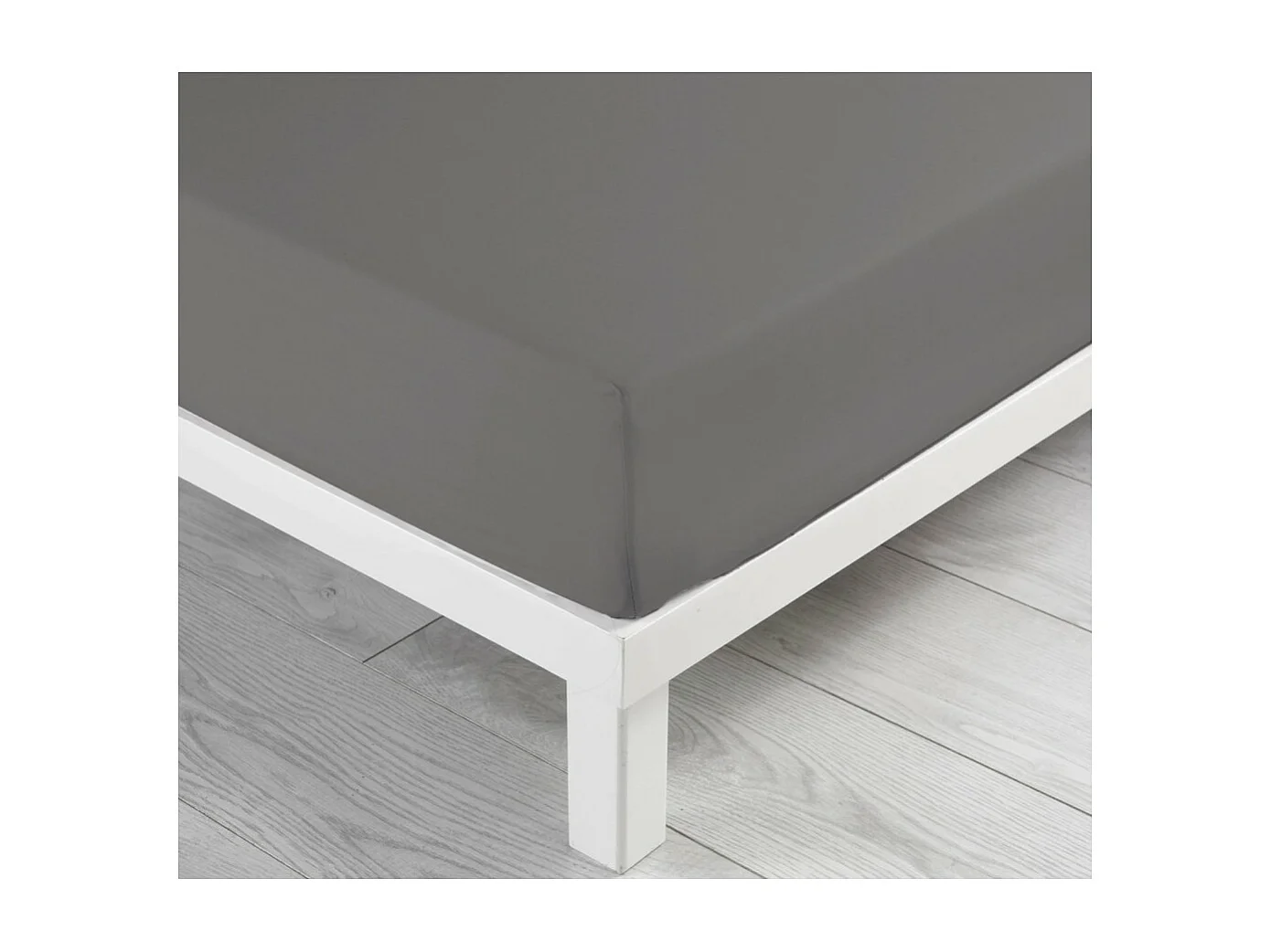 Drap Housse "Lina" 140x190cm Anthracite