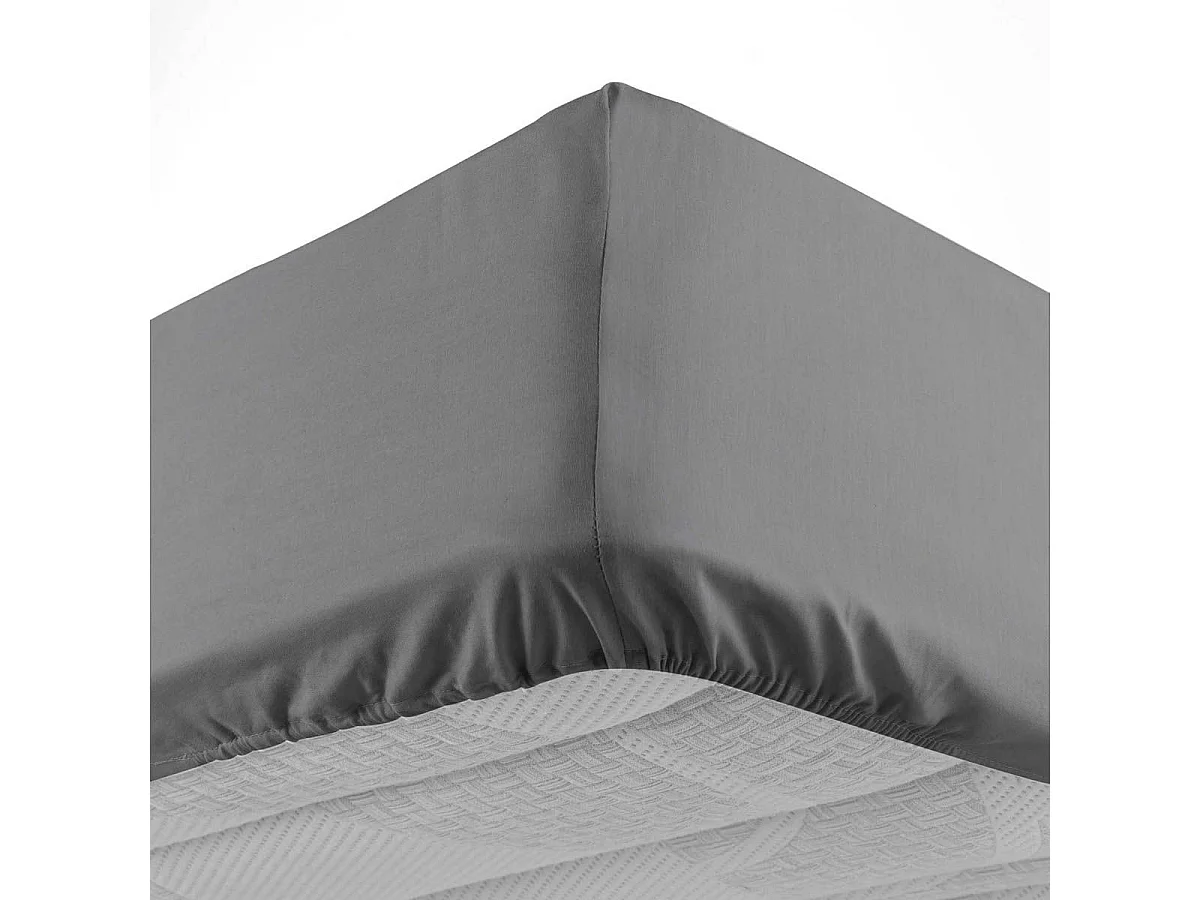 Drap Housse "Lina" 140x190cm Anthracite