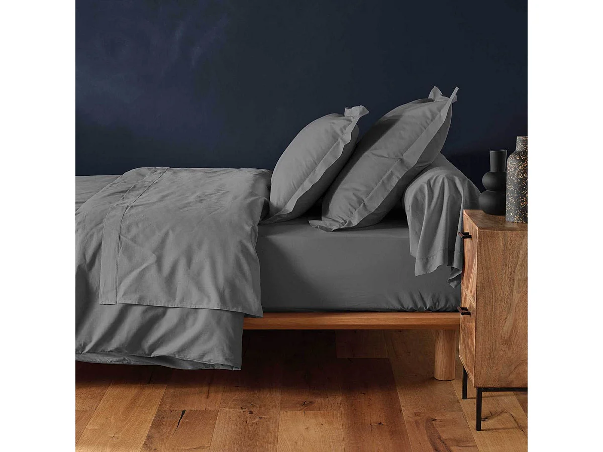 Drap Housse "Lina" 180x200cm Anthracite