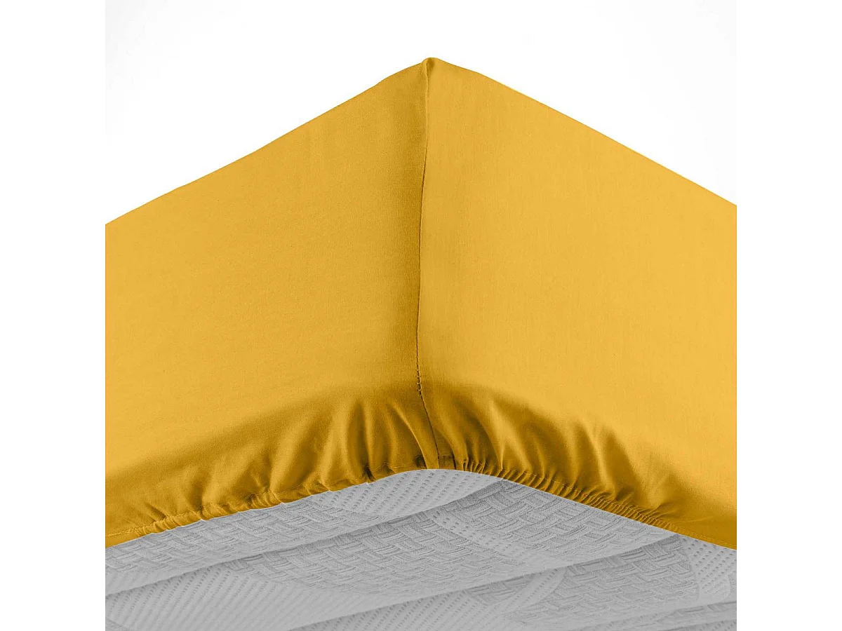 Drap Housse "Lina" 140x190cm Curry