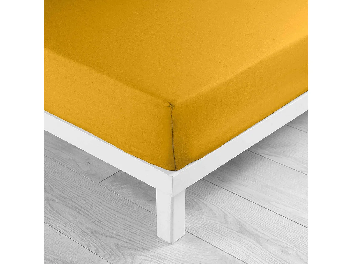 Drap Housse "Lina" 140x190cm Curry