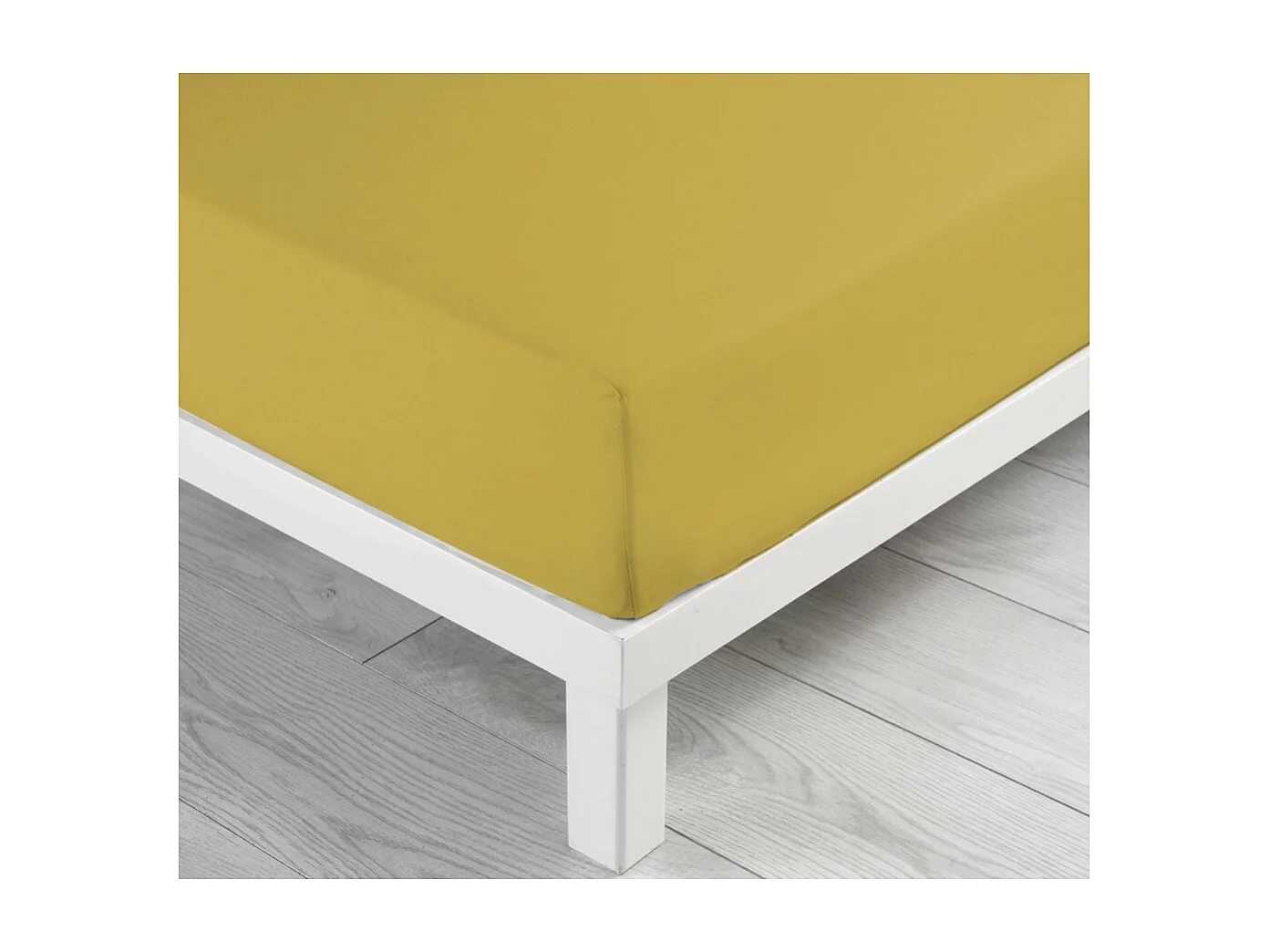 Drap Housse "Lina" 90x190cm Curry