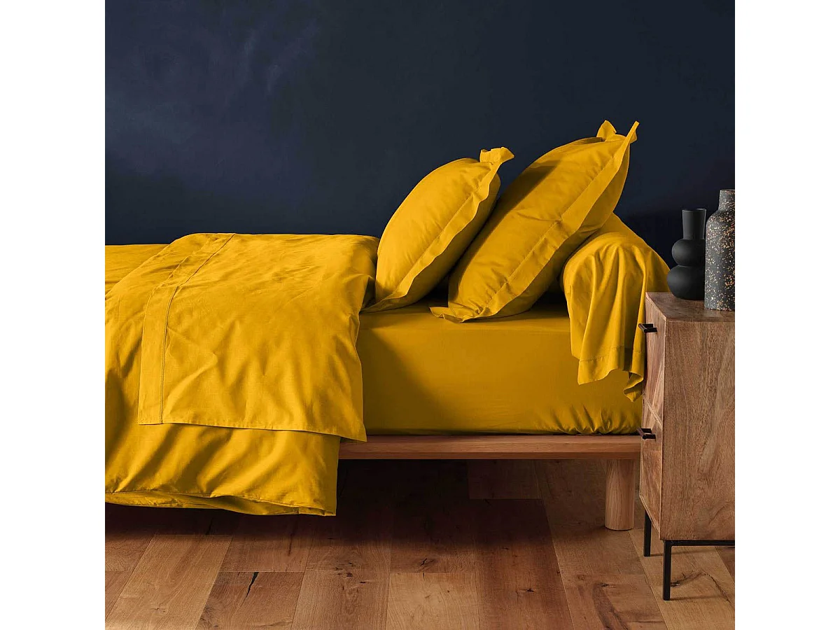 Drap Housse "Lina" 160x200cm Curry