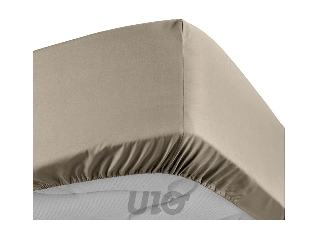 Drap Housse "Percaline" 180x200cm Sable