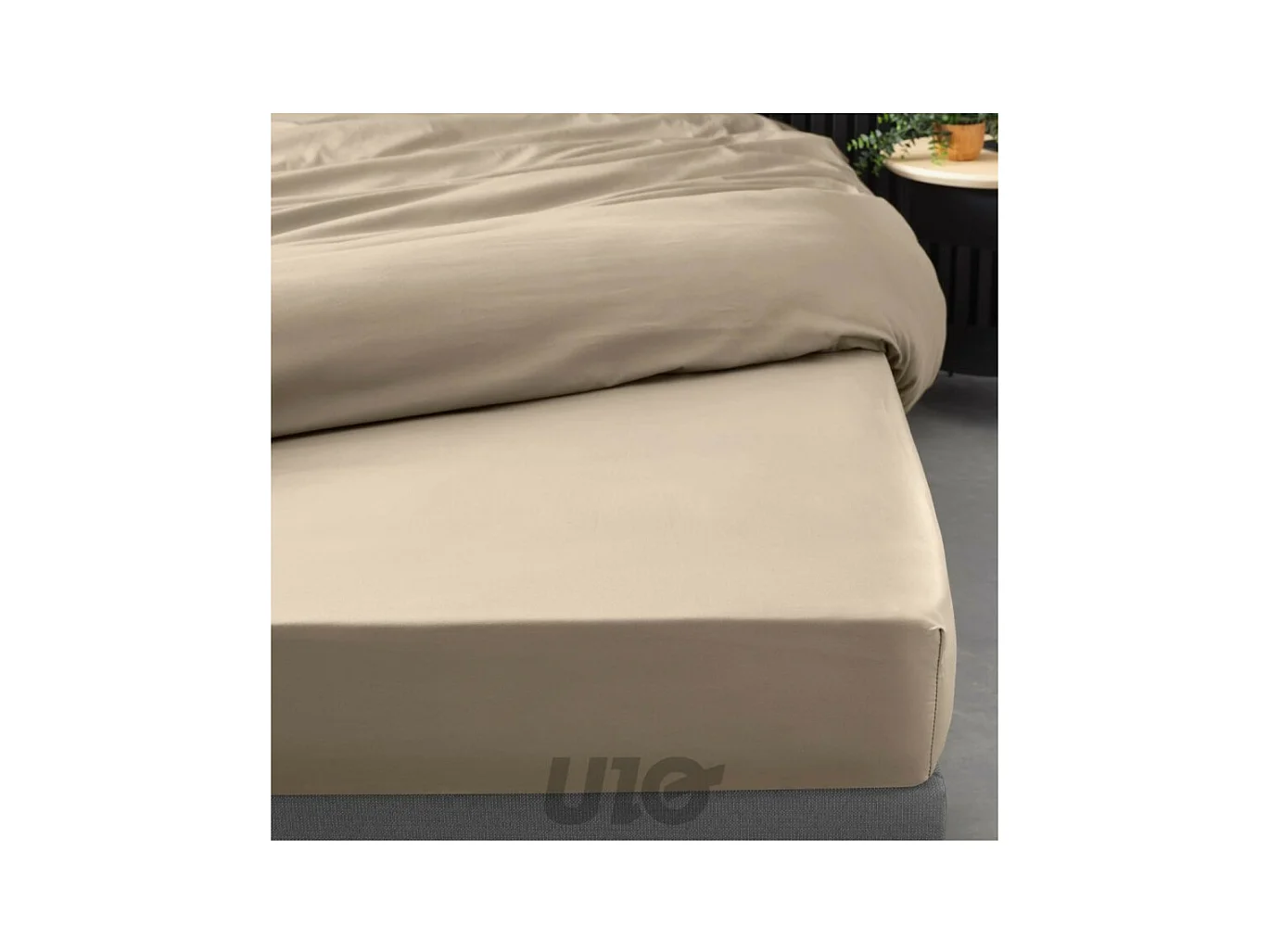 Drap Housse "Percaline" 180x200cm Sable