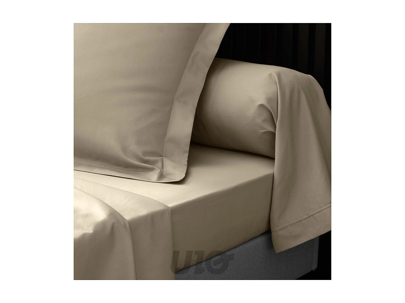 Drap Housse "Percaline" 180x200cm Sable