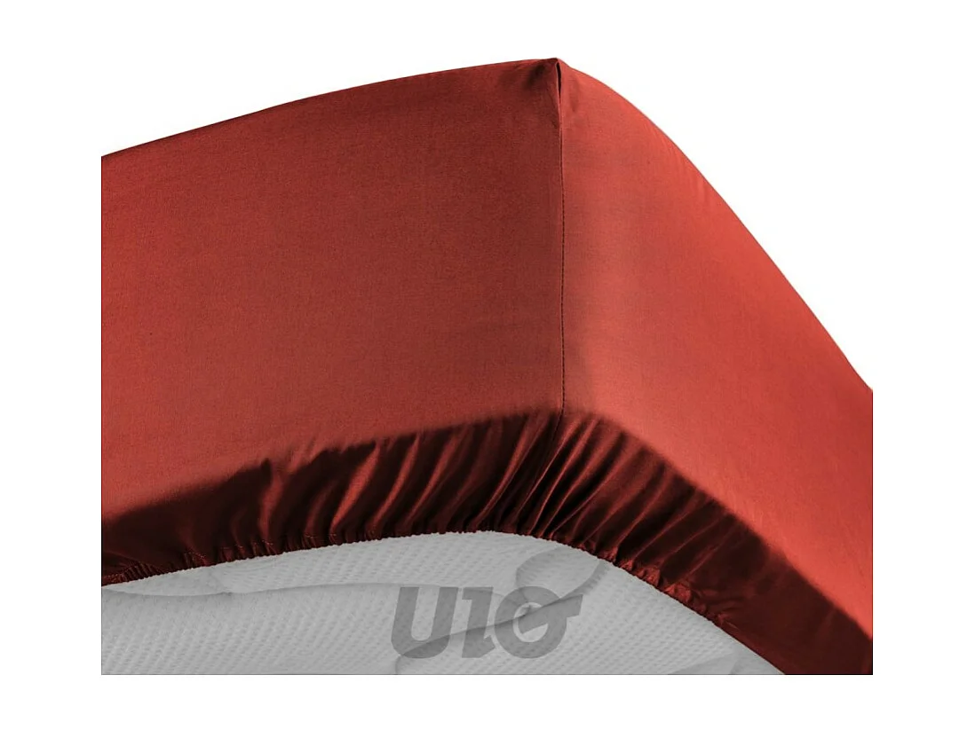 Drap Housse "Percaline" 140x190cm Tomette