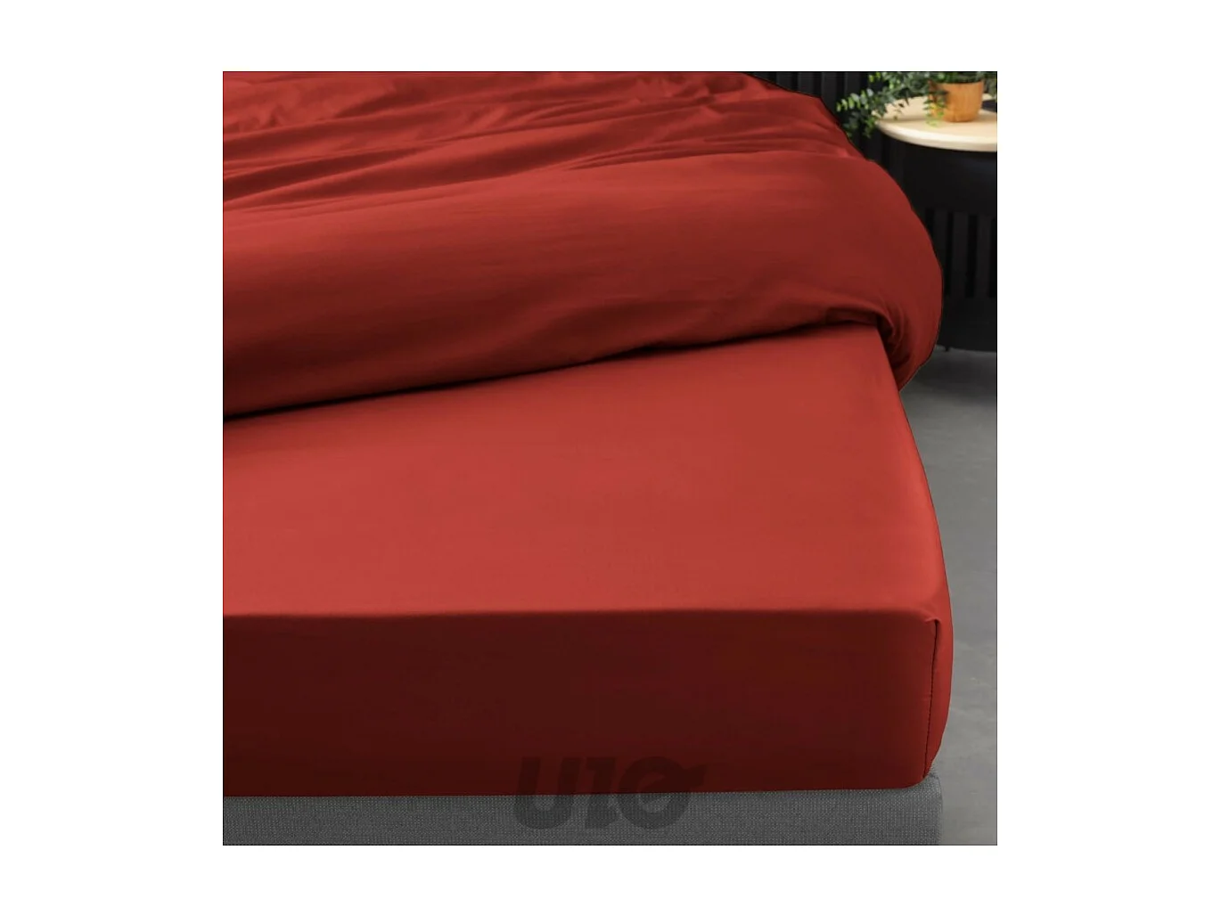 Drap Housse "Percaline" 140x190cm Tomette