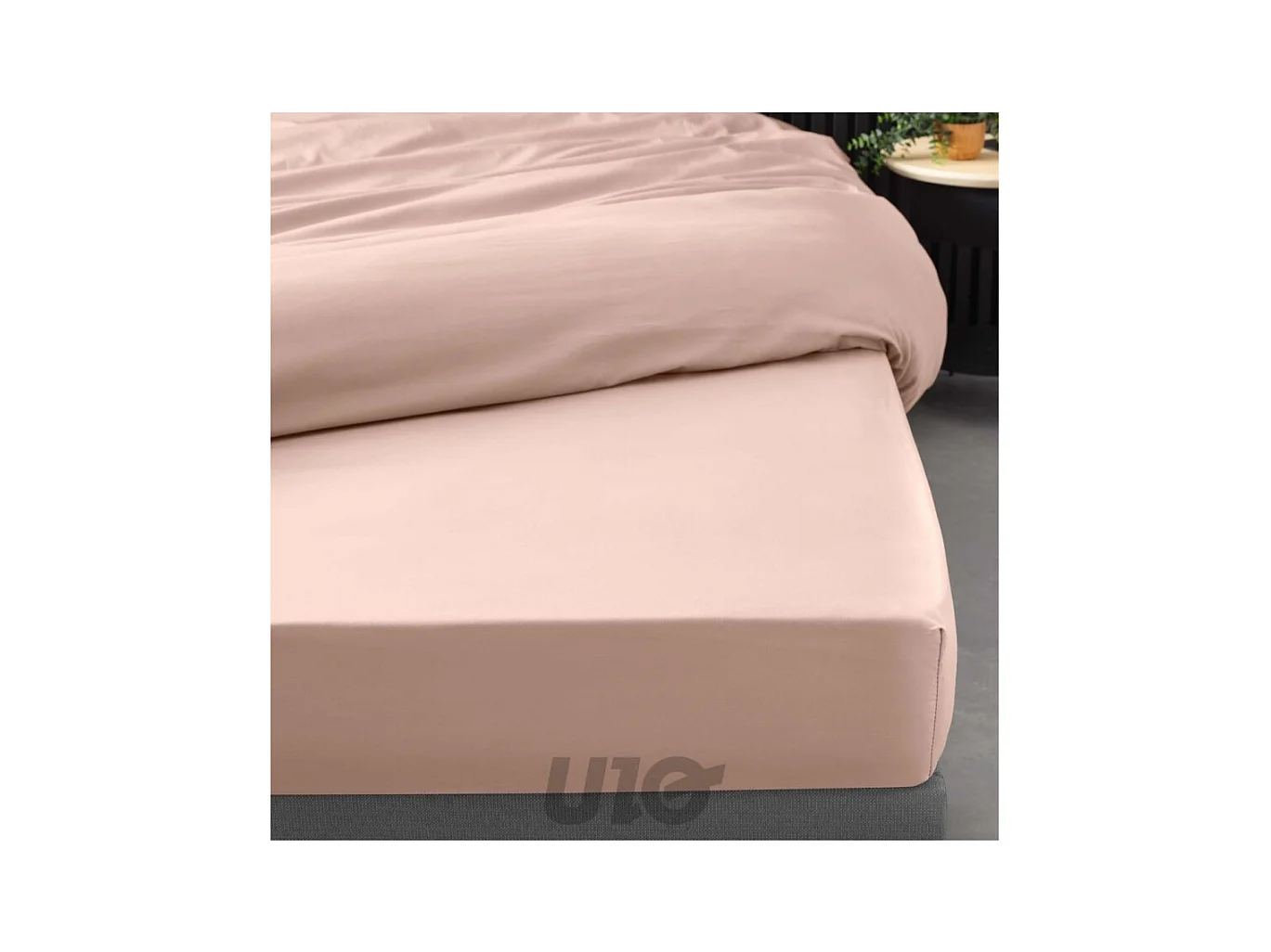 Drap Housse "Percaline" 140x190cm Nude