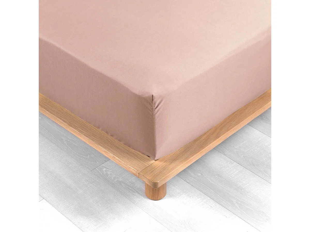 Drap Housse "Percaline" 140x190cm Nude