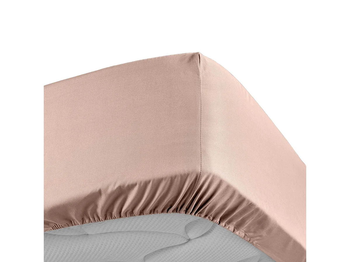 Drap Housse "Percaline" 180x200cm Nude
