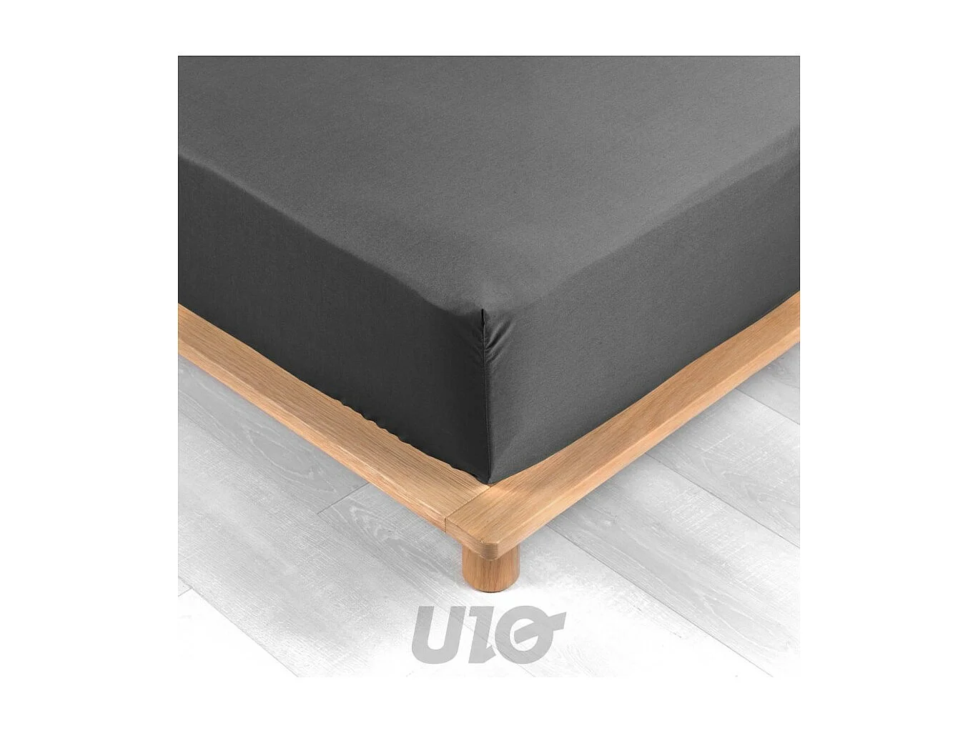 Drap Housse "Percaline" 90x190cm Gris Acier