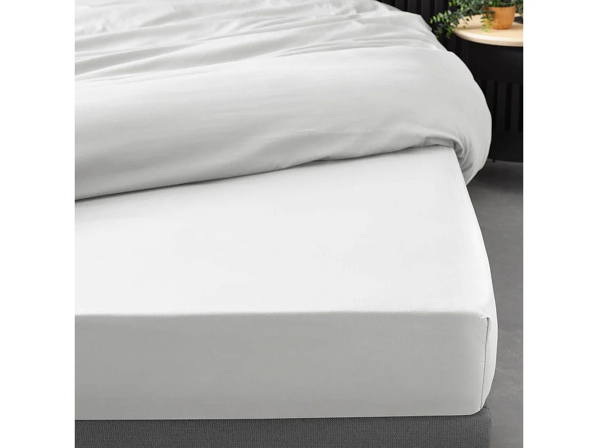 Drap Housse "Percaline" 140x190cm White