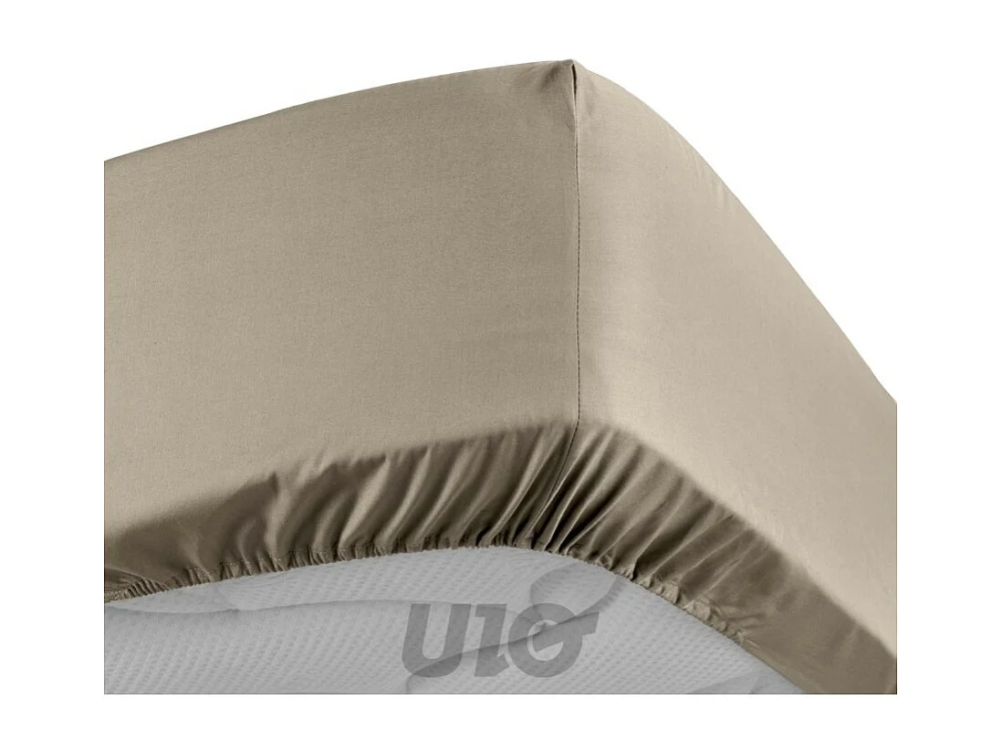 Drap Housse "Percaline" 90x190cm Sable