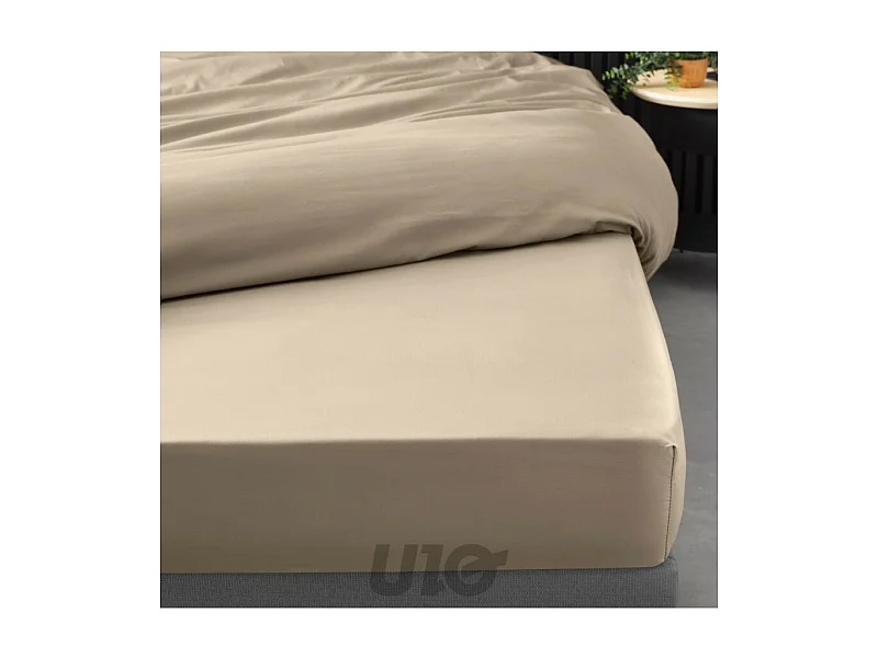 Drap Housse "Percaline" 90x190cm Sable