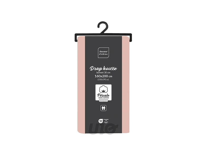 Lençol de Cama em Percal 160x200cm Nude - Macio e Confortável, Certificado Oeko-Tex, 100% Algodão