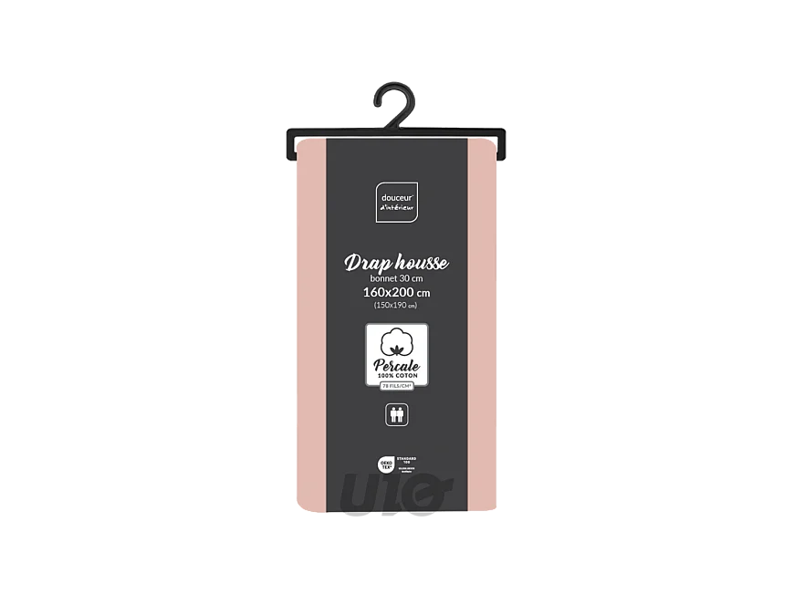 Spannbettlaken Uni 100% Baumwoll-Perkal 160 x 200 cm