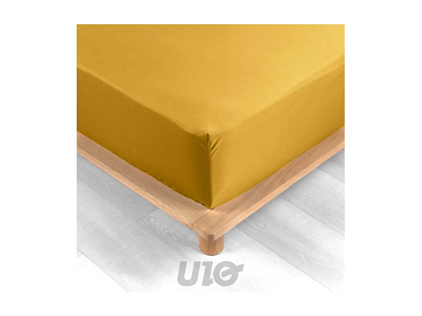 Drap Housse "Percaline" 160x200cm Curry