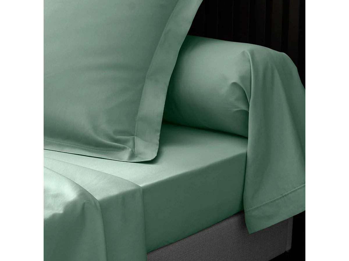 Drap Housse "Percaline" 160x200cm Tilleul