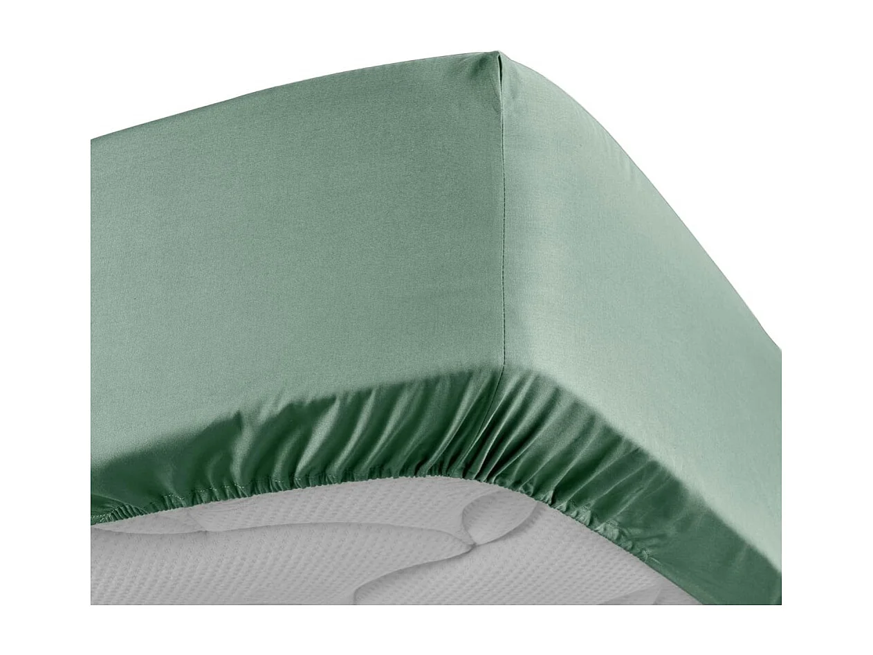 Drap Housse "Percaline" 90x190cm Tilleul