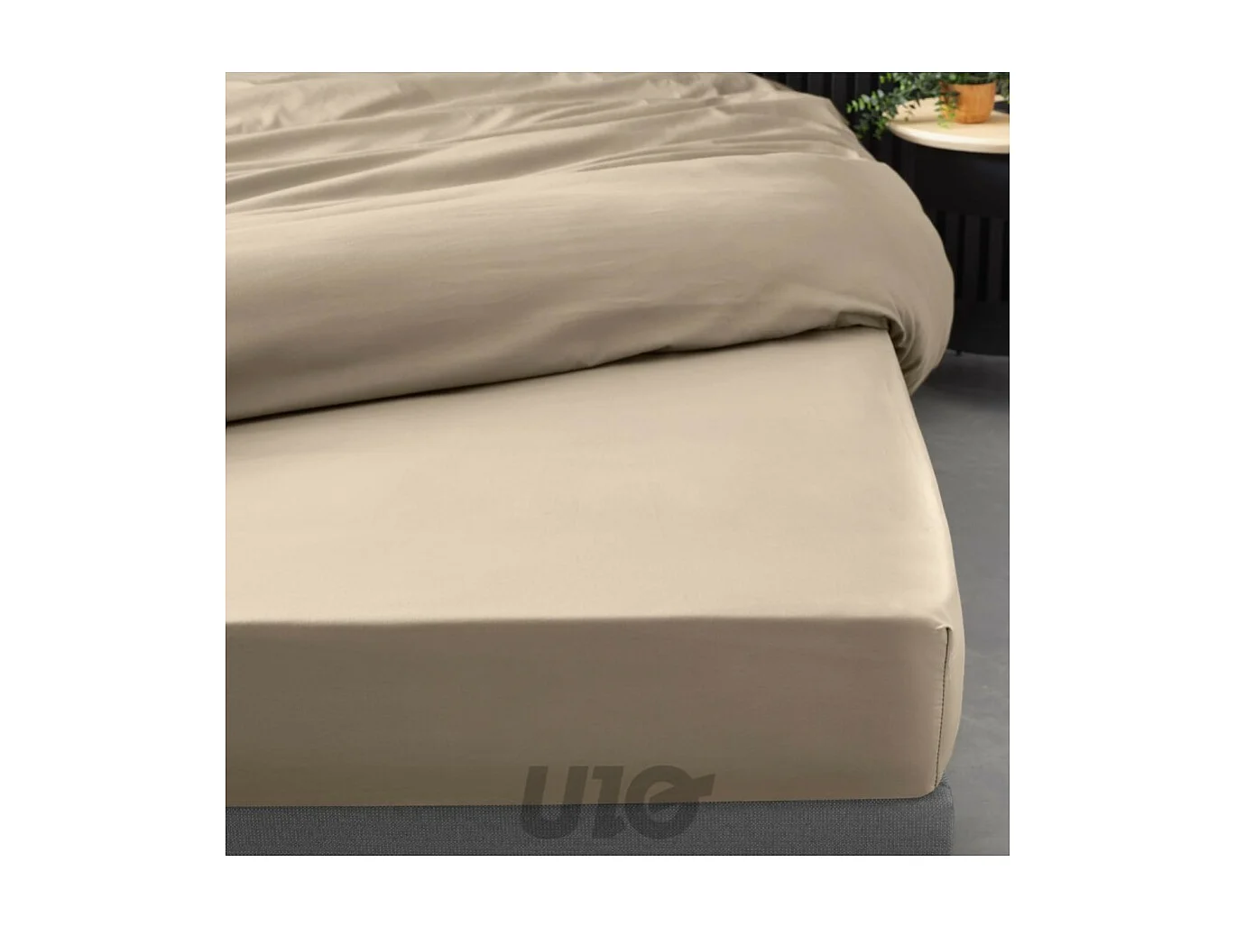 Drap Housse "Percaline" 140x190cm Sable