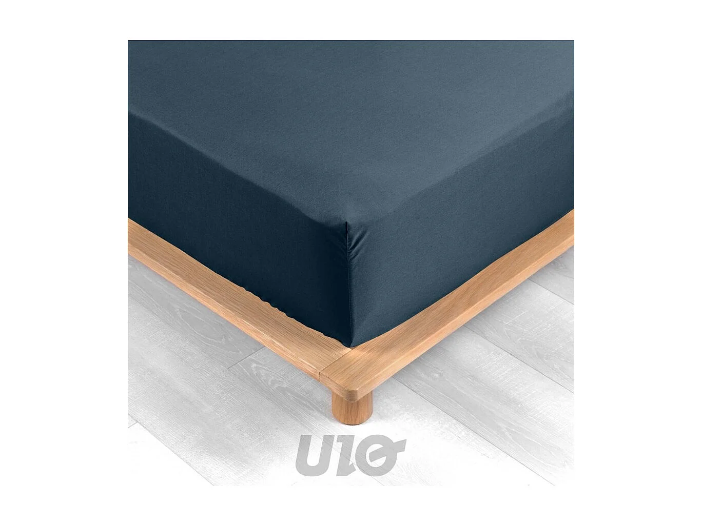 Drap Housse "Percaline" 180x200cm Bleu Nuit