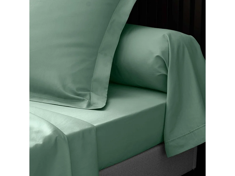 Drap Housse "Percaline" 140x190cm Tilleul