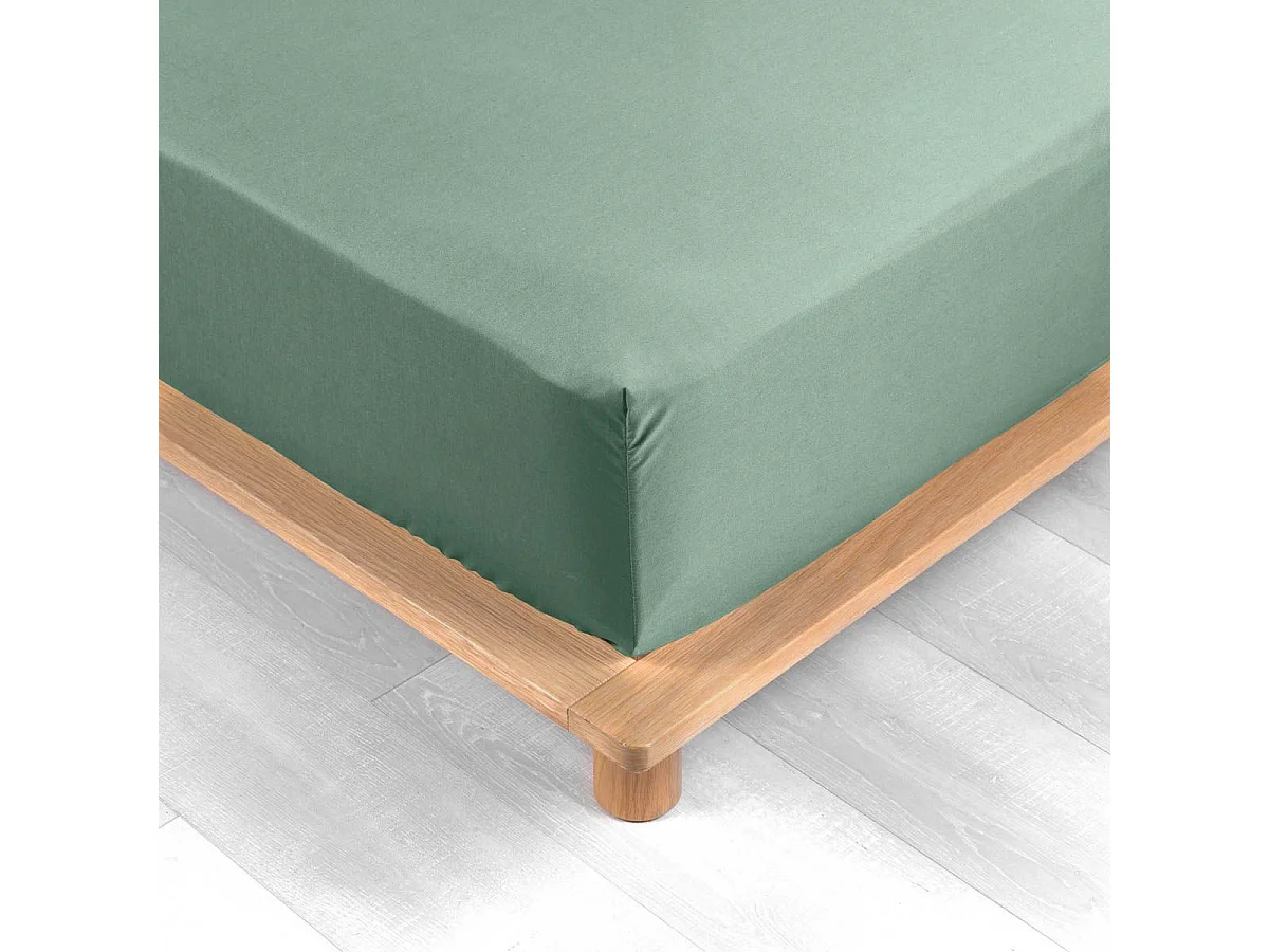 Drap Housse "Percaline" 140x190cm Tilleul