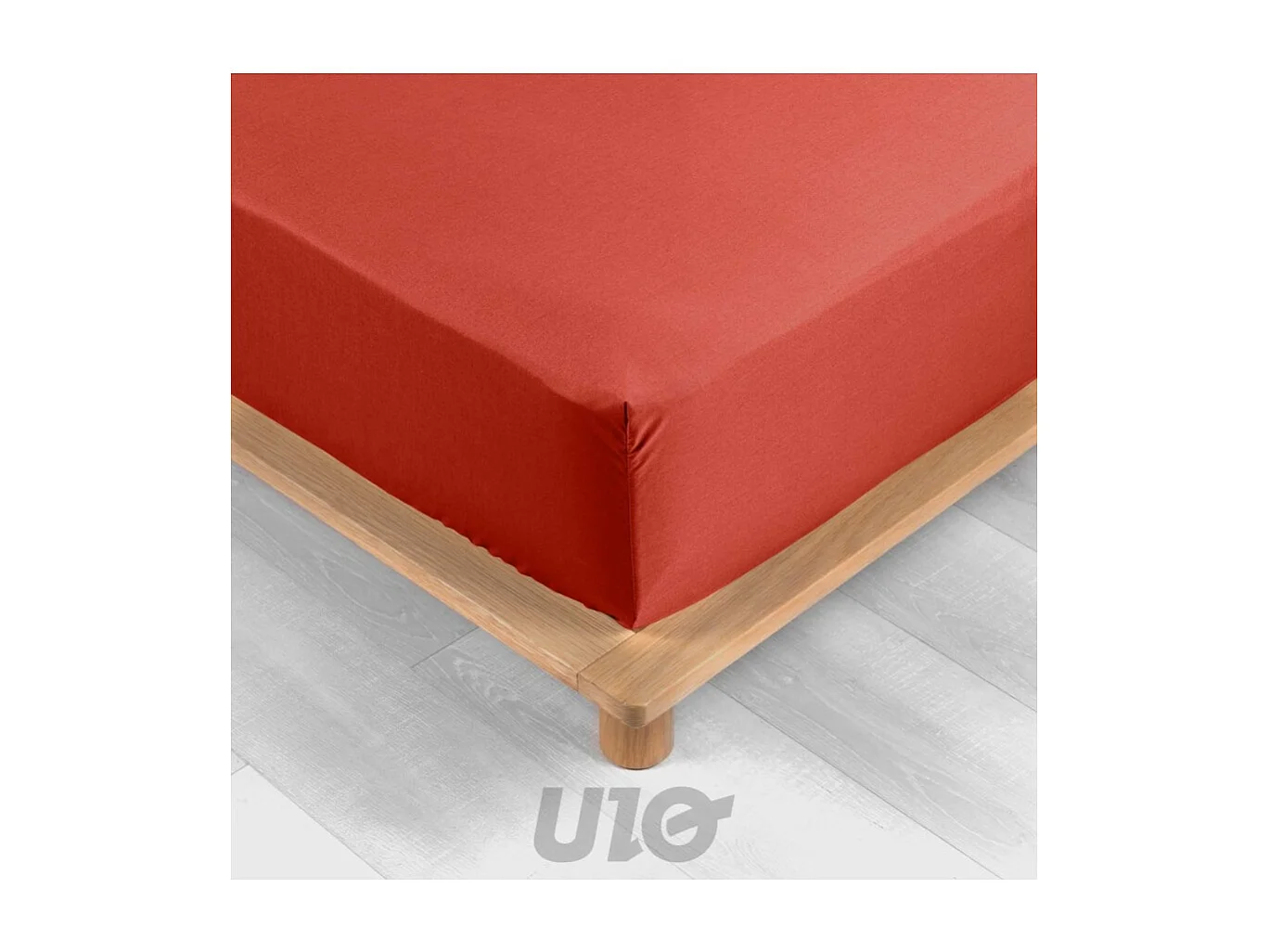 Drap Housse "Percaline" 180x200cm Tomette